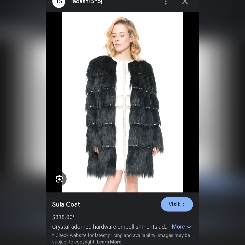 Elegant Black Faux Fur Women's Jacket